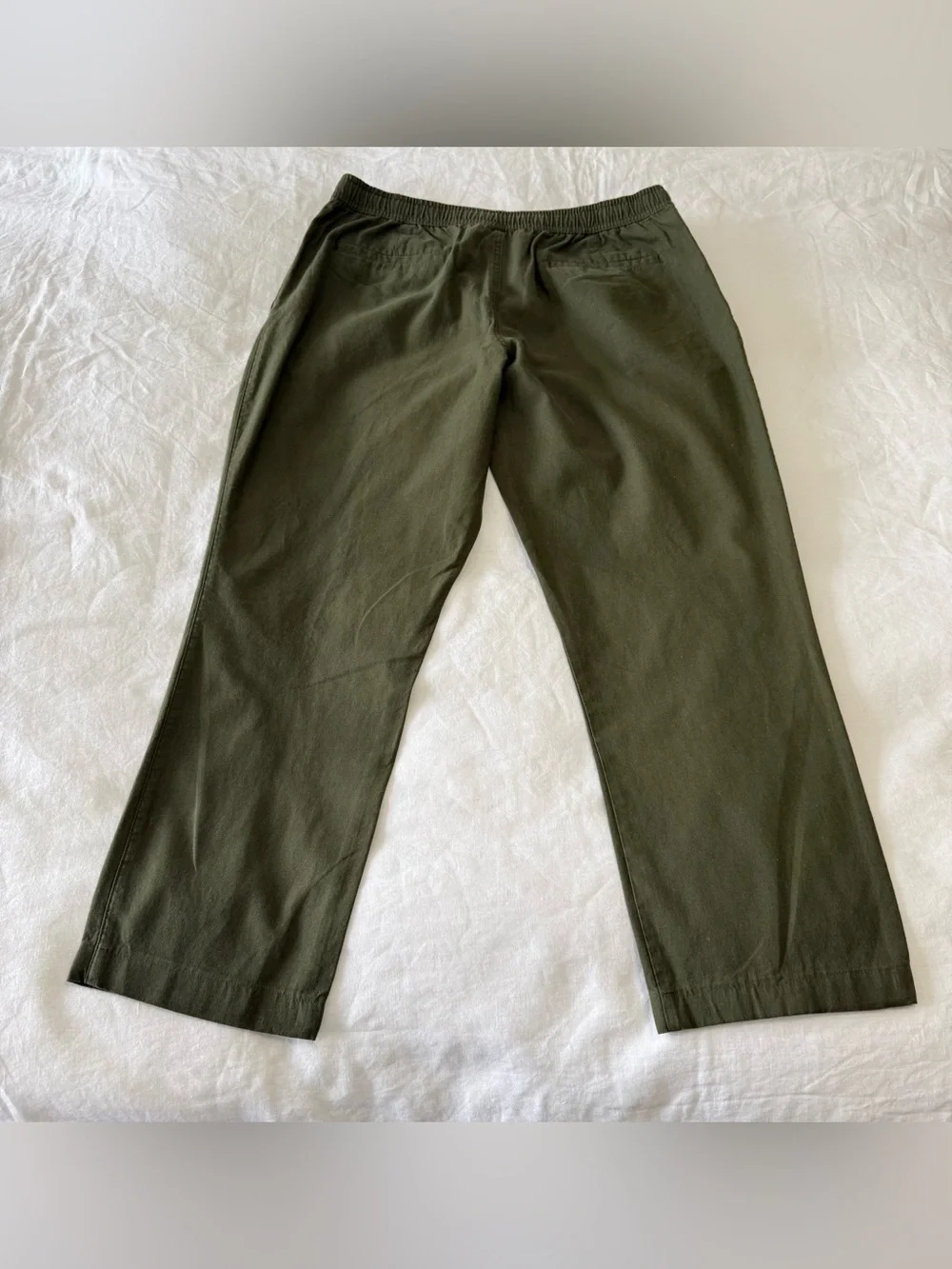 J. Crew | Men's Large (28” Inseam) | Olive Green Cotton Linen Drawstring Pants
